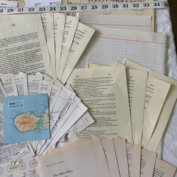 Over 50 vintage book pages for junk journals and paper crafts. Great variety! - Picture 8 of 16